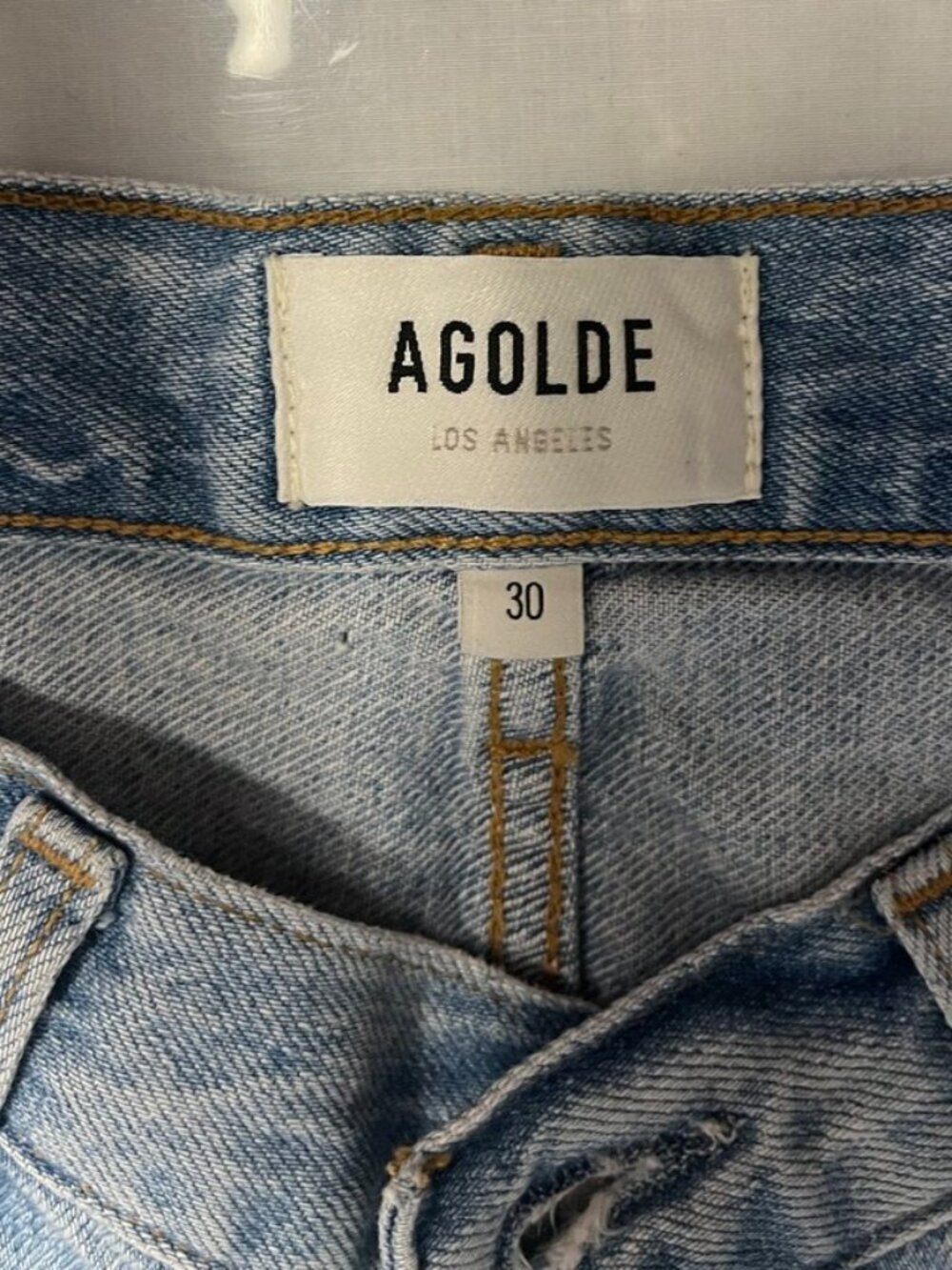 AGOLDE V-Waist Baggy Jeans Light Wash Size 30 Wide Leg Denim - Picture 9 of 13